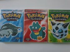 Pokémon lot de 3 dvd pokémon advanced battle saison 9 en français en bon état .