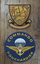 Ecussons commando ponchardier . Marine nationale  (  2pcs ) . Navy patch