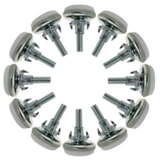 12pcs Pieds Meubles Réglables Patin Base Jambe Chaise Protection Sol M6x25x30mm