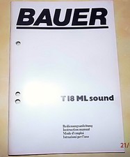 DOCUMENTATION MODE D'EMPLOI PROJECTEUR BAUER T18ML SOUND 