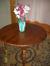 table ronde en chêne massif