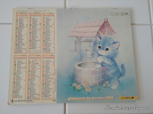 Calendrier 1989 poste - 1989,