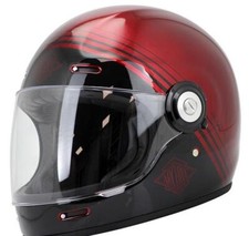 Casque intégral vintage the legend fibre shiny red taille xl