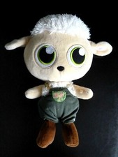 R5. DOUDOU PELUCHE LES ZOOMIES MOUTON ECRU BLANC SALOPETTE VERT MARRON 20c NEUF*