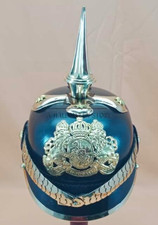 Casque Pickelhaube en cuir impérial bavarois officier militaire allemand neuf