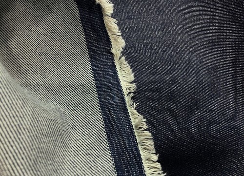 Tissu jean brut noir 70m - brut,