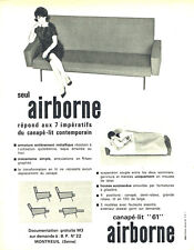 Publicité Advertising 018  1962  canapé-lit  fauteuil Airborne