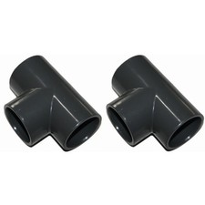 Lot 2 pièces Te en PVC 90°