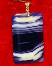PENDENTIF AGATE Violet foncé