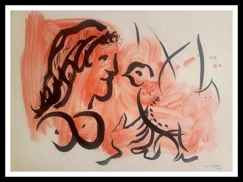 Marc chagall femme à - :,