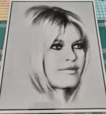 PROMOTION ! Sublime et grande Faïence Brigitte Bardot modèle UNIQUE