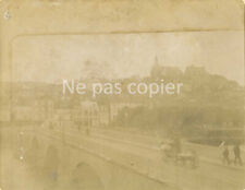 JOIGNY vers 1900 pont animé avec carriole YONNE