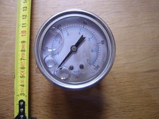 Ancien Manomètre à bain de glycérine modèle 0 à 7 Bars 0 a 100 psi LOFT GARAGE