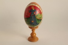 Œuf bois peint Signe