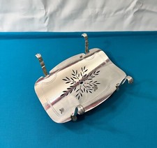 Berceau porte à asperges CHRISTOFLE modèle RUBANS CROISÉS métal argenté plat