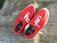 COLLECTOR  BASKETS  VINTAGE LE COQ SPORTIF TOILE ROUGE T 36 FR A 12€ ACH IMM FP 