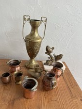 Objets  Laiton - Cuivre - Pot - Vase Oiseaux Rat de Cave….