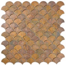 Carreaux Mosaïque Cuivre Ventilateur 49-1504 | 10 Carreaux Mosaïque
