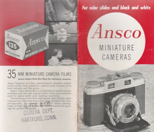 Ansco miniature cameras for - ansco,