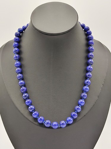 Collier perles lapis - collier,