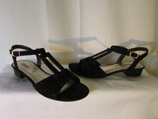 sandales GABOR daim et strass noir  pointure 6,5 (39)