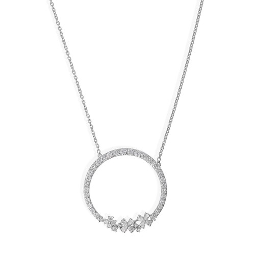 Pendentif diamant rond - pendentif, en