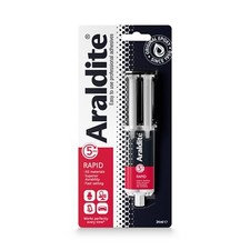 6 X ARALDITE EPOXY RAPIDE 24ML SERINGUE COLLE ADHÉSIVE FORT