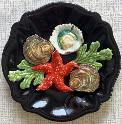Assiette trompe oeil - l'oeil, vintage