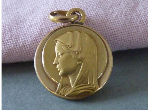 Ancienne médaille ste vierge - ste,