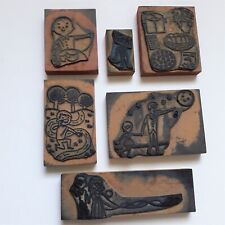 6  anciens tampons scolaires. An. 60 .Famille. Mariage. métier. Scrapbooking.