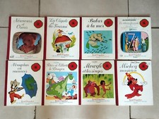 Lot de 8 petits livres Walt Disney Mowgli Babar Mickey Ed. Hachette 70's 80's