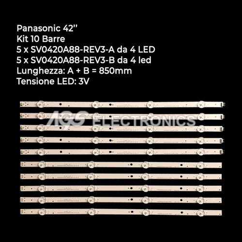 Kit barres bandes tv - 10, de