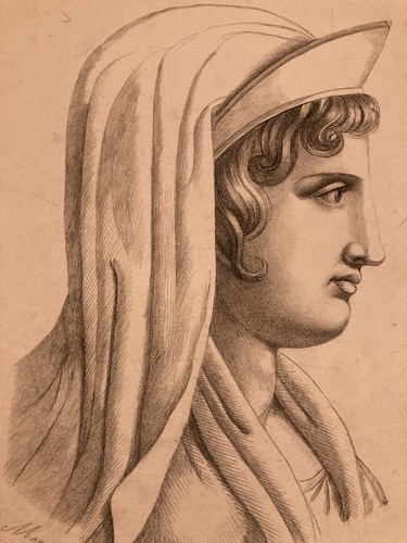Beau dessin crayon - beau, portrait