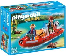 Playmobil 5559 Braconniers avec Bateau NEUF zodiac loutre