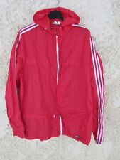 Veste ADIDAS vintage style K Way Windbreaker jacket rouge VENTEX 80'S giacca XL