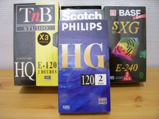 Lot de 9 Cassettes vidéo Vierge VHS  Neuves