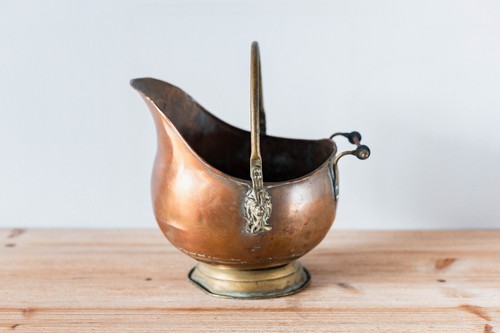 Chaudron cuivre vintage - cuivre,