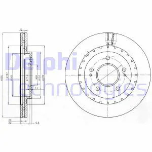 Disque frein ventilé - 2x,