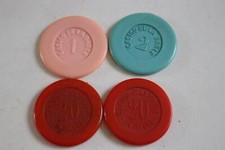 lot de 4 anciens jetons de