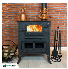 Poêle à bois avec four, cuisinière, cuisinière en fonte, cuisinière