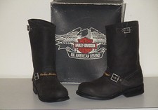 BOTTE HARLEY-DAVIDSON SOFTAIL-COQUE NOIR " OIL Resistant USA vintage 1980