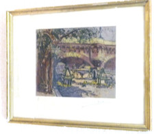 METIERS d'AUTREFOIS"les cardeuses du pont neuf" litho 19ème signée