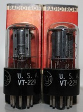 Paire Assortie NOS RCA Vt229/6sl7gt, Armée Américaine Signal Corps Tubes. (3