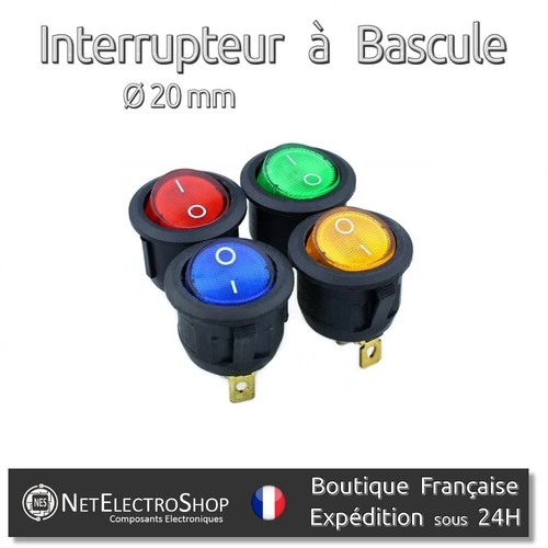 Interrupteur bascule rond - interrupteur, à
