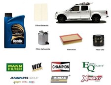 Filtres Entretien pour Nissan NP300 Navara D40 2.5 DCI 140 Kw 190 HP +7 Lt Huile