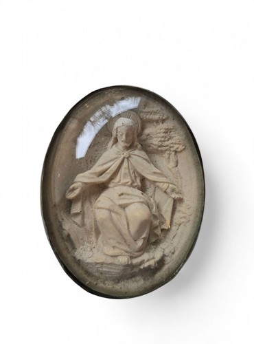Reliquaire calcaire verre - et,