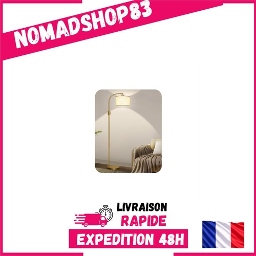 Lampadaire arc doré 165cm - lampadaire,