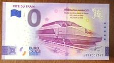 2022 CITÉ DU TRAIN TGV ATLANTIQUE BILLET 0 EURO SOUVENIR BANKNOTE PAPER MONEY