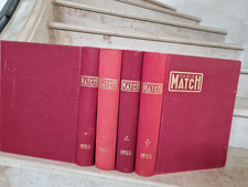 PARIS MATCH année 1955 complète en 4 volumes reliés (superbe état)