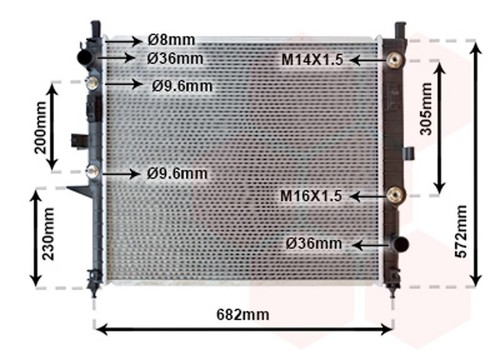 Van wezel radiateur pour - van,